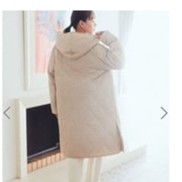 Black Quilted 2-Way Coat, Earth Music & Ecology Size M, NWOT - Picture 11 of 12